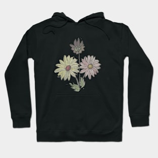 Flowers Retro Vintage 60s Drawing Hoodie